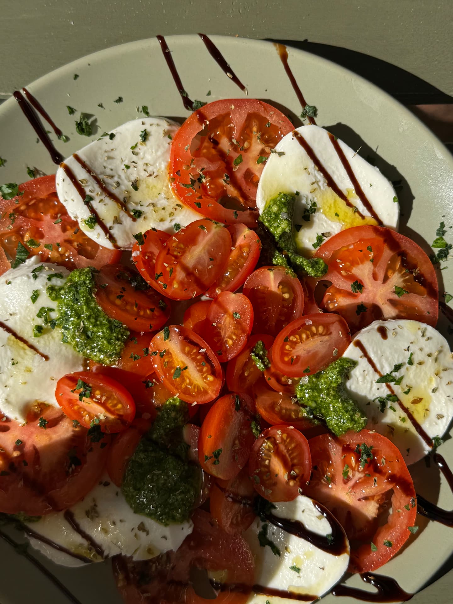 Fresh produce and olive oil